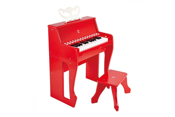 Hape Learn With Lights Mini Piano w Stool Kids Childrens Musical Toy 3y+ Red