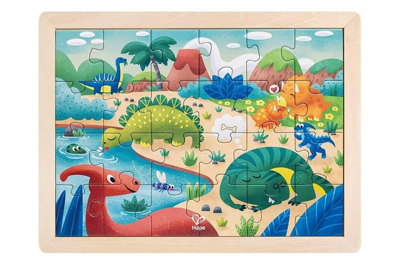 Hape: 24-Piece Double-Sided Puzzle - Dinosaurs