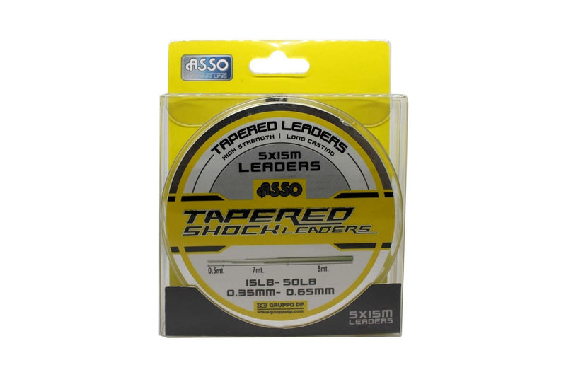 Asso Tapered Shockleader - Clear 5x15m / 15-50lb