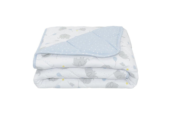 Living Textiles Newborn Baby Infant Cotton Jersey Cot Comforter Mason Elephant