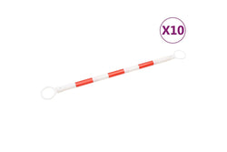 Retractable Traffic Cone Bars 10 pcs ABS 116-197 cm vidaXL