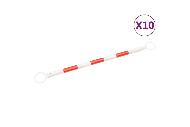 Retractable Traffic Cone Bars 10 pcs ABS 116-197 cm vidaXL