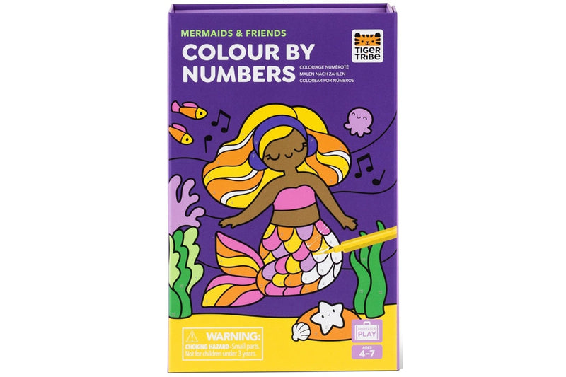 Tiger Tribe: Colour By Numbers - Mermaids and Friends