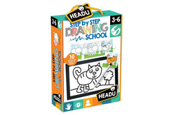 Headu Step By Step Drawing School Kids Fun Learning Activity Puzzle Kit 3-6y