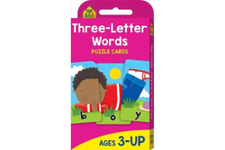 Three Letter Words : School Zone Puzzle Cards Educational Toys