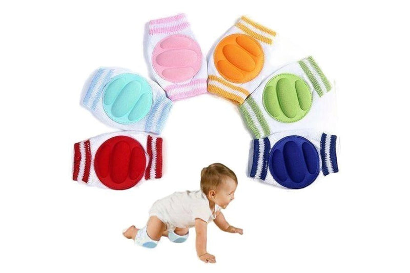 3 Pairs X Baby Infant Toddler Crawling Safety Padded Knee Pads Blue Orange