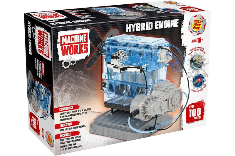 Machine Works: 4-Cylinder Hybrid Engine Replica Model Building Kit