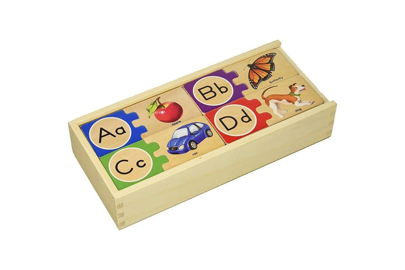 Melissa & Doug Alphabet Wooden Puzzle Cards Kids Childrens Interactive Toy 4+