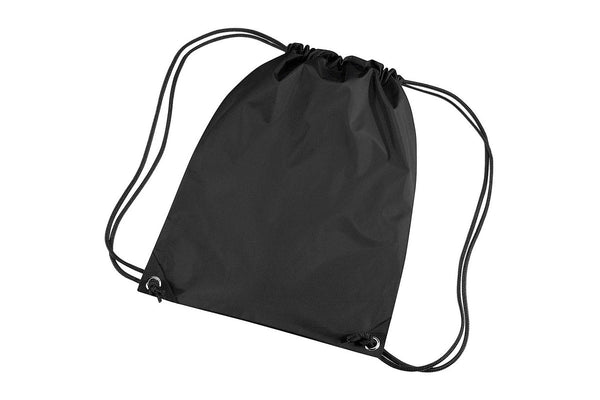 Bagbase Premium Gymsac Water Resistant Bag (11 Litres) (Pack Of 2) (Black) (One Size)