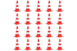 Reflective Traffic Cones 20 pcs Red and White 50 cm vidaXL