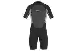 Urban Beach Mens Blacktip Monochrome Short-Sleeved Wetsuit (Black/Grey) (S)