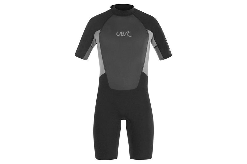 Urban Beach Mens Blacktip Monochrome Short-Sleeved Wetsuit (Black/Grey) (L)