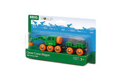 4pc Brio Clever Crane Wagon Kids Childrens Interactive Pretend Play Toy 3y+