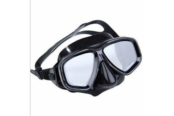 D2 Myopia Prescription Diving Mask for Adults and Teenagers tempered glass lens - black