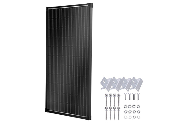 100W Solar Panel Fixed + Solar Panel Mounting Z Aluminum Brackets