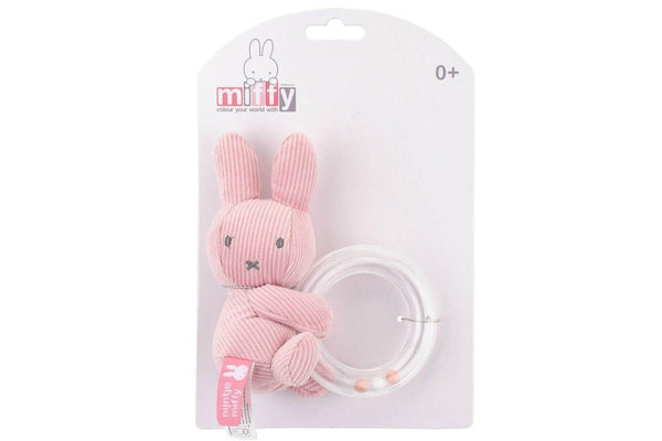 Miffy: Ring Rattle - Pink Rib