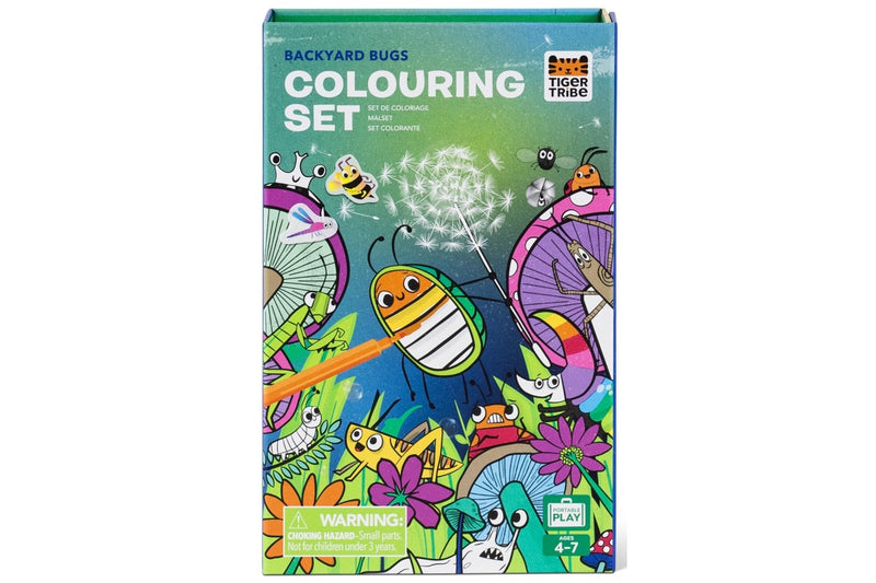 Tiger Tribe: Colouring Set - Backyard Bugs