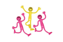 3x Fumfings Novelty 14cm Bendy Smiler Man Creative Stress Relief Child 3y+ Asst