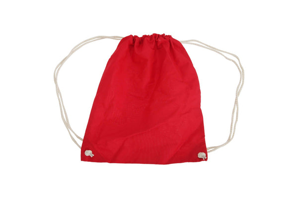 Westford Mill Cotton Gymsac Bag - 12 Litres (Pack of 2) (Bright Red) (One Size)