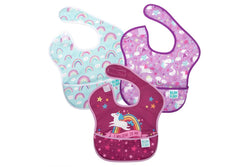 Bumkins: Super Bib - Unicorn/Rainbows (3 pk)