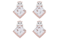 4x Disney Cats Soft Cuddly Security Blanket Infant Baby Nursery Decor 31x31cm