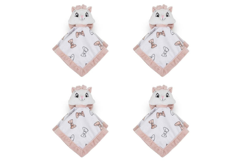 4x Disney Cats Soft Cuddly Security Blanket Infant Baby Nursery Decor 31x31cm