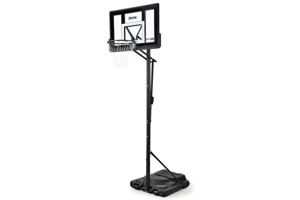 DR. DUNK Portable Basketball Hoop Stand System, Full Size 2.45m to 3.05m Height Adjustable