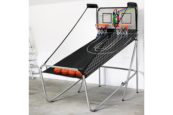 Basketball Arcade Game Electronic Scorer 8 Games Double Shoot Grey