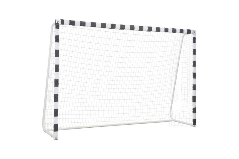 Soccer Goal 300x200x90 cm Metal Black and White vidaXL