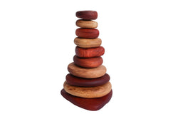 10pc In-wood Stacking Stones Kids Children Fun Play Focus & Balance Toy 3y+