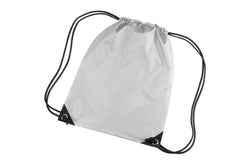 Bagbase Premium Gymsac Water Resistant Bag (11 Litres) (Pack Of 2) (Silver Grey) (One Size)