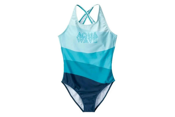 Aquawave Womens/Ladies Salava Wave Pattern One Piece Swimsuit (Blue) (L)