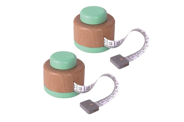 2x MamaMemo Workshop Tools Tape Measure Kids Children Fun Wooden Building Toy 3+