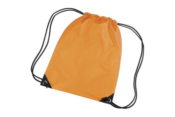 Bagbase Premium Gymsac Water Resistant Bag (11 Litres) (Pack Of 2) (Fluoresent Orange) (One Size)