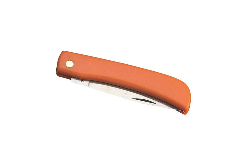 Whitby Knives Survival Camping SS Pocket Lock Knife - Plastic Handle Orange