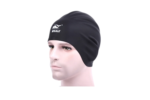 Whale Soft Silicone Swimming Cap Men Women 3D Ear Protection Comfortable Adult Caps