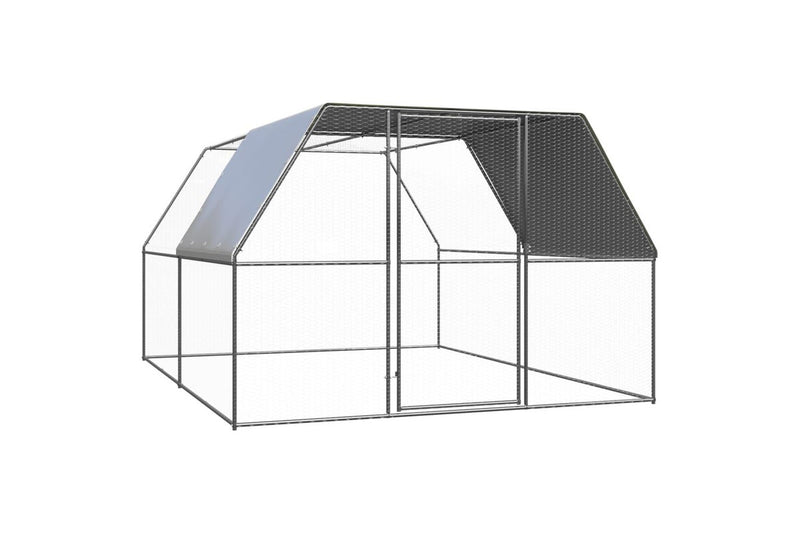 Outdoor Chicken Cage 3x4x2 m Galvanised Steel vidaXL