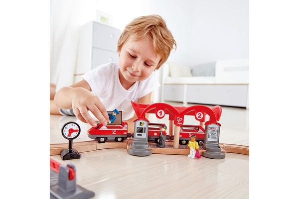 Hape Busy City Rail Train Set Vehicle Pretend Play Kids Toddler Activity Toy 3+