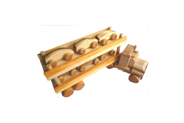 Car Transport Truck Wooden Toy Vehicles