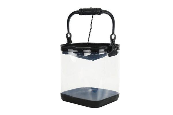 Ape Basics Transparent Collapsible Multi-Functional Fish Live Lures Bucket with Rope