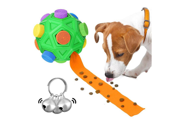 ZOOMIES Sniffer Ball with Fabric Puzzle Toy - Green