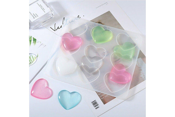 Silicone Pendant Mold Heart Necklace Jewelry Resin Mould Casting Craft DIY Tool