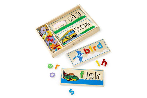 Melissa & Doug: Wooden See and Spell Puzzle