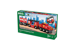 4pc Brio Rescue Firefighting Train Kids Childrens Pretend Interactive Toy 3y+