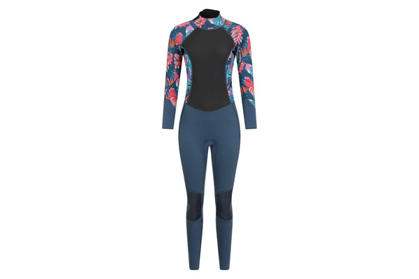 Mountain Warehouse Womens/Ladies Tropical Leaves Full Wetsuit (Navy) (12 UK - 14 UK)