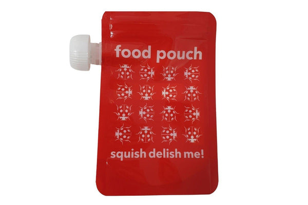 Munch: Reusable Food Pouch - Red (5 Pack)