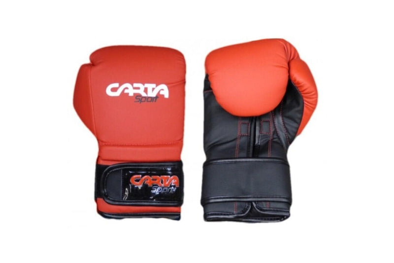 Carta Sport PU Boxing Gloves (Red/Black) (10oz)