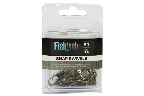 Fishtech #1 Snap Swivels x 14