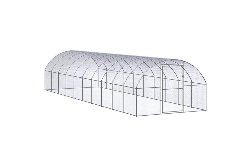 Outdoor Chicken Coop 3x10x2 m Galvanised Steel vidaXL