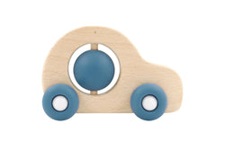 Playground 11cm Push A Long Car Wooden Toy Baby Infant Toddler Fun Play 6m+